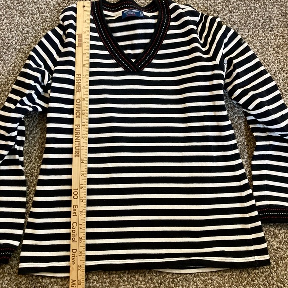 Saint James L’Atelier V-Neck Striped Sweater - Picture 3 of 9